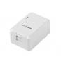 CAJA DE SUPERFICIE LANBERG 1 PUERTO KEYSTONE ENRUTAMIENTO CABLES 180Âº BLANCO OK1-0001-W