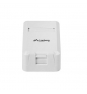 CAJA DE SUPERFICIE LANBERG 1 PUERTO KEYSTONE ENRUTAMIENTO CABLES 180Âº BLANCO OK1-0001-W
