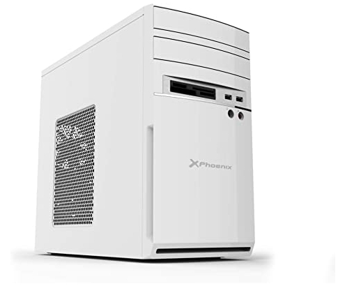 Caja semitorre phoenix micro atx anthracite ventilador 80mm lector de tarjetas blanco PHCAJAMICROATXW