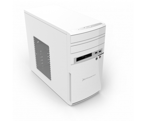 Caja semitorre phoenix micro atx anthracite ventilador 80mm lector de tarjetas blanco PHCAJAMICROATXW