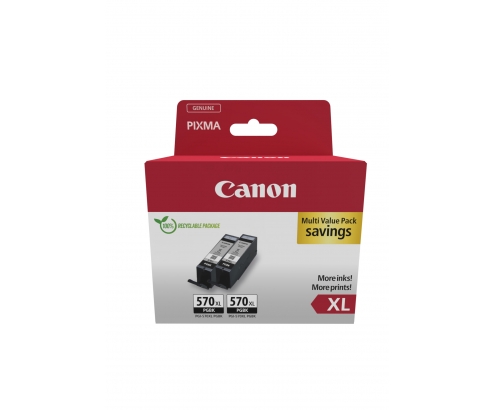 Canon 0318C010 cartucho de tinta 2 pieza(s) Original Alto rendimiento (XL) Negro
