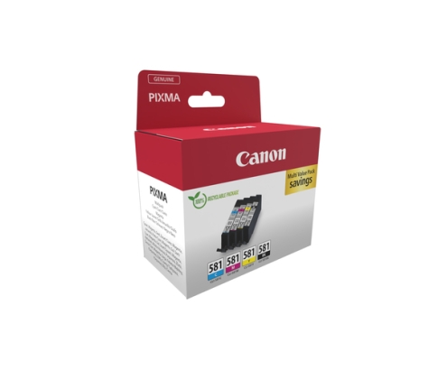 Canon CLI-581 cartucho de tinta 4 pieza(s) Original Negro, Cian, Magenta, Amarillo
