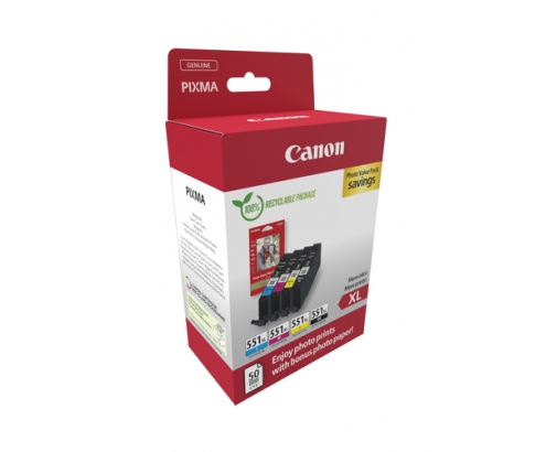 Canon 6443B008 cartucho de tinta 4 pieza(s) Original Alto rendimiento (XL) Negro, Cian, Magenta, Amarillo