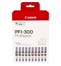 Canon PFI-300 cartucho de tinta 10 pieza(s) Original Negro, Azul, Cian, Gris, Magenta, Foto negro, Foto magenta, Rojo, Amarillo