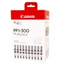 Canon PFI-300 cartucho de tinta 10 pieza(s) Original Negro, Azul, Cian, Gris, Magenta, Foto negro, Foto magenta, Rojo, Amarillo