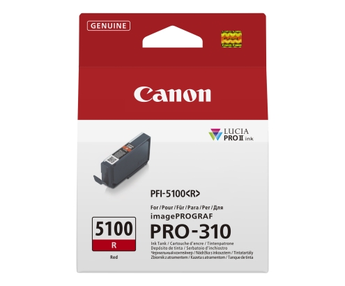 Canon PFI-5100 R cartucho de tinta 1 pieza(s) Original Rojo