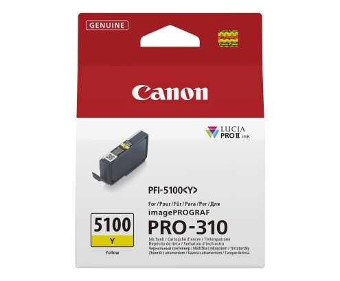 Canon PFI-5100 Y cartucho de tinta 1 pieza(s) Original Amarillo