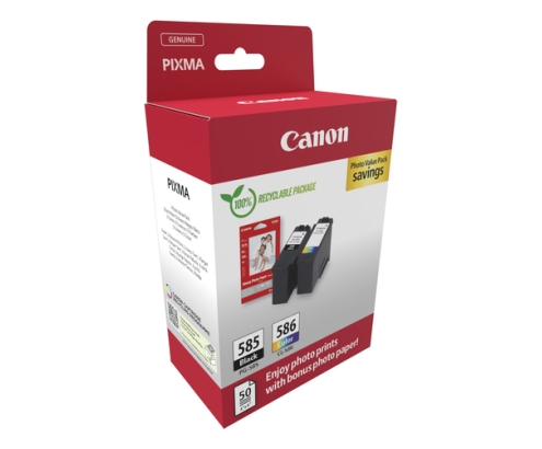 Canon PG-585/CL-586 PVP cartucho de tinta 2 pieza(s) Original Negro, Cian, Magenta, Amarillo