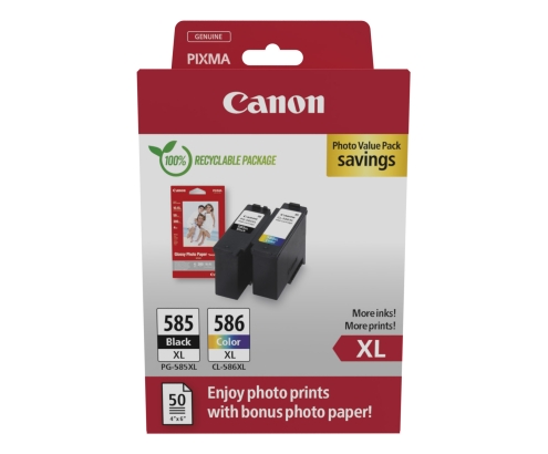 Canon PG-585XL/CL-586XL Pack Alto rendimiento Negro, Color