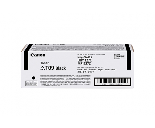 Canon TONER T09 BK cartucho de tóner 1 pieza(s) Original Negro