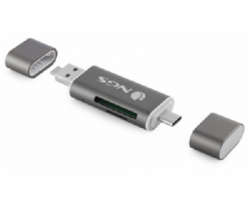 CARD READER EXTERNO NGS TARJETAS MICROSD SD CONECTORES USB MICROUSB USB-C ALLYREADER