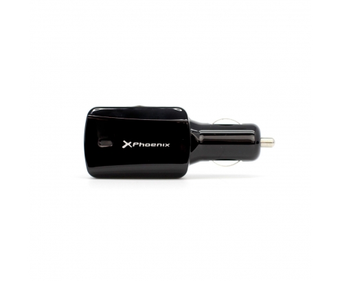 Cargador adaptador de coche phoenix universal 90w mechero para portatil netbooks puerto usb 5v incluye 12 tips negro PHLAPTOPCARCHARGER