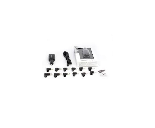 Cargador adaptador de coche phoenix universal 90w mechero para portatil netbooks puerto usb 5v incluye 12 tips negro PHLAPTOPCARCHARGER