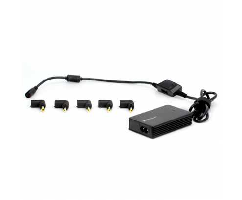 Cargador adaptador de corriente phoenix universal automatico 40w para portatiles y netbooks con puerto usb negro PHCHARGER40+