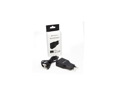 Cargador adaptador de pared phoenix universal 5v 2x usb 2A incluye cable usb a micro usb negro PHMICROUSBCHARGER+