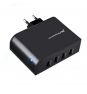 Cargador adaptador pared phoenix universal 4x usb 5.1v 2.1a negro PHMULTIUSBCHARGER