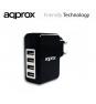 CARGADOR APPROX 4 PUERTOS USB NEGRO APPUSBWALL4PB