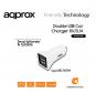 CARGADOR APPROX COCHE 2 PUERTOS USB BLANCO APPUSBCAR31W