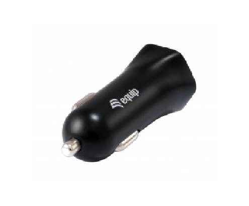 CARGADOR COCHE EQUIP LIFE 5V 2 USB 12/24V 12W NEGRO 245510