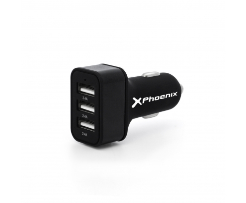 CARGADOR COCHE UNIVERSAL PHOENIX PHCARCHARGER3USB 5V 3 X USB 7.2A NEGRO PHCARCHARGER3USB