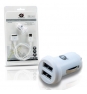 CARGADOR CONCEPTRONIC COCHE A 2 USB 5V 2A Y CABLE USB APPLE 1105228
