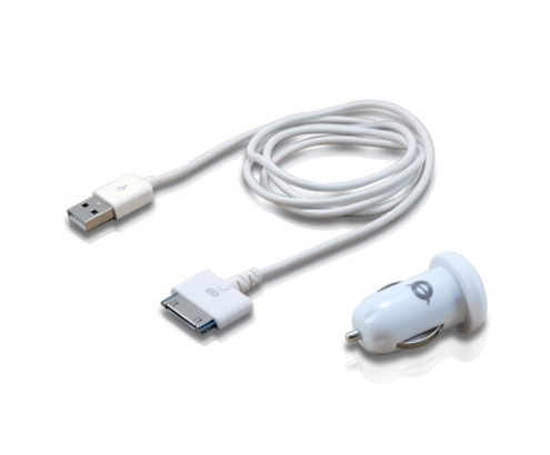 CARGADOR CONCEPTRONIC COCHE A 2 USB 5V 2A Y CABLE USB APPLE 1105228