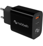 Cargador de Pared Nubbeh Bhoot 30W Dual USB-A y USB-C Negro