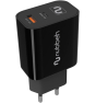 Cargador de Pared Nubbeh Bhoot 30W Dual USB-A y USB-C Negro