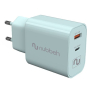 Cargador de Pared Nubbeh Bhoot 30W Dual USB-A y USB-C Verde