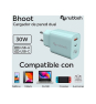 Cargador de Pared Nubbeh Bhoot 30W Dual USB-A y USB-C Verde