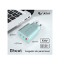 Cargador de Pared Nubbeh Bhoot 30W Dual USB-A y USB-C Verde
