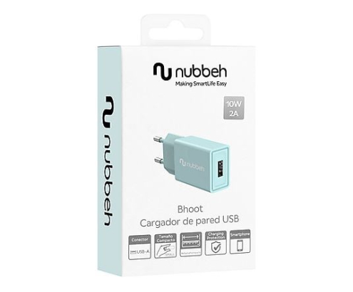 Cargador de Pared Nubbeh Bhoot USB-A 10W Turquesa