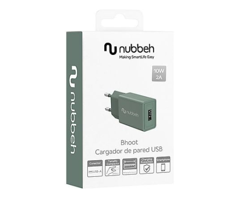 Cargador de Pared Nubbeh Bhoot USB-A 10W Verde