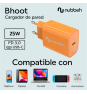 Cargador de Pared Nubbeh Bhoot USB-C Power Delivery 3.0 25W Naranja