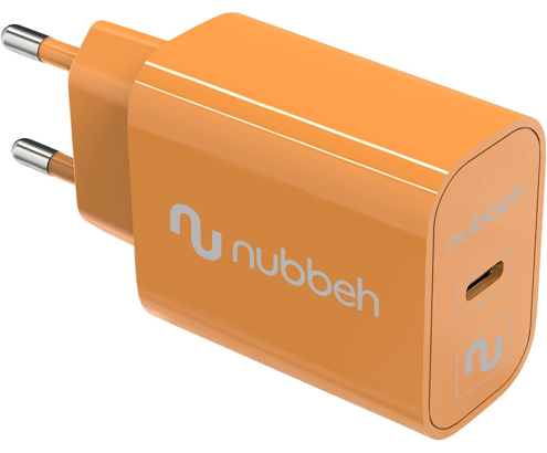 Cargador de Pared Nubbeh Bhoot USB-C Power Delivery 3.0 25W Naranja
