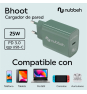 Cargador de Pared Nubbeh Bhoot USB-C Power Delivery 3.0 25W Verde