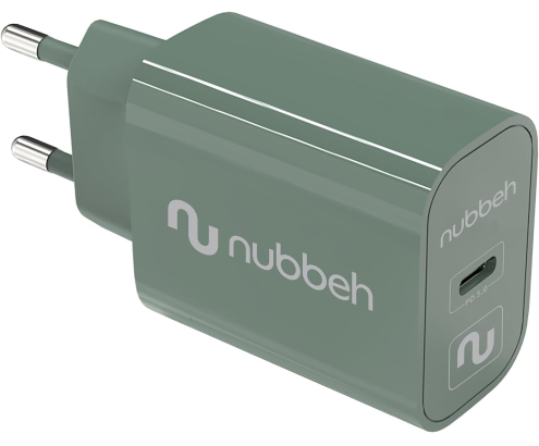 Cargador de Pared Nubbeh Bhoot USB-C Power Delivery 3.0 25W Verde
