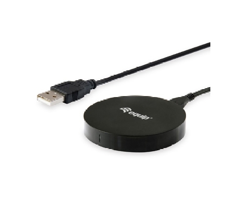 CARGADOR INHALAMBRICO EQUIP LIFE QI 5W CARCASA DE ALUMINIO ULTRA-SLIM NEGRO 245500