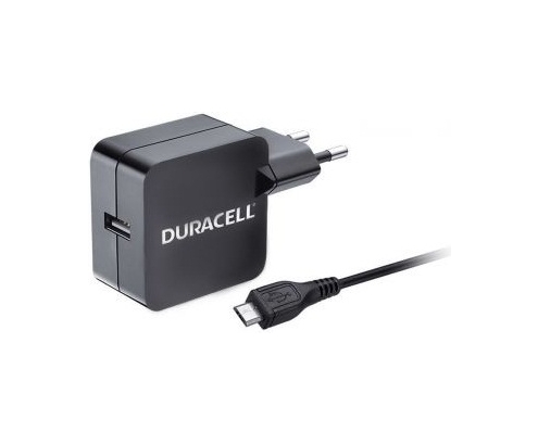 CARGADOR PARED DURACELL 1XUSB 5V 2.4A CABLE MICRO USB DMAC10-EU