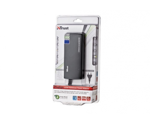 Cargador Trust 125W Notebook Power Adapter adaptador e inversor de corriente Negro 22-16891-8