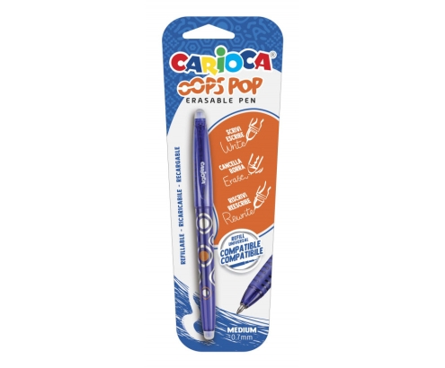 Carioca 41044/02 bolígrafo de gel Bolígrafo de gel con tapa Negro 1 pieza(s)