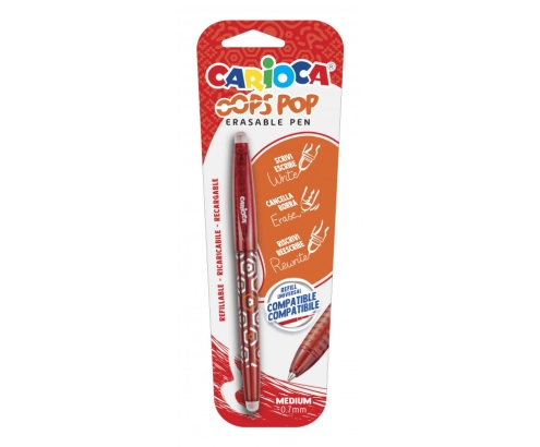 Carioca 41044/03 bolígrafo de gel Bolígrafo de gel con tapa Rojo 1 pieza(s)