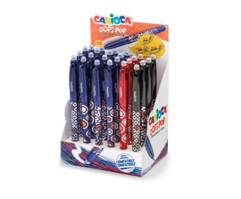 Carioca 41045 bolígrafo Negro, Azul, Rojo Fino 24 pieza(s)