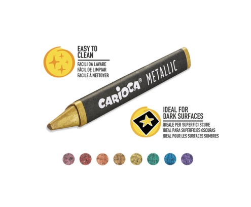 Carioca Ceras Maxi Wax Metallic - 8 Uds