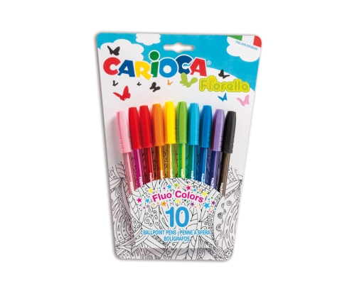 Carioca Fiorella Multi Bolígrafo 10 pieza(s)