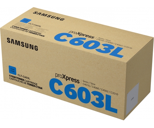 Cartucho de tóner Samsung CLT-C603L Original de alto rendimiento Cian