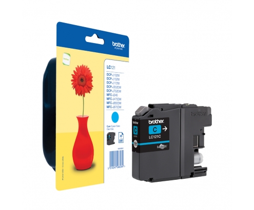Cartucho de tinta brother original cian LC121C