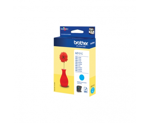 Cartucho de tinta brother original cian LC121C