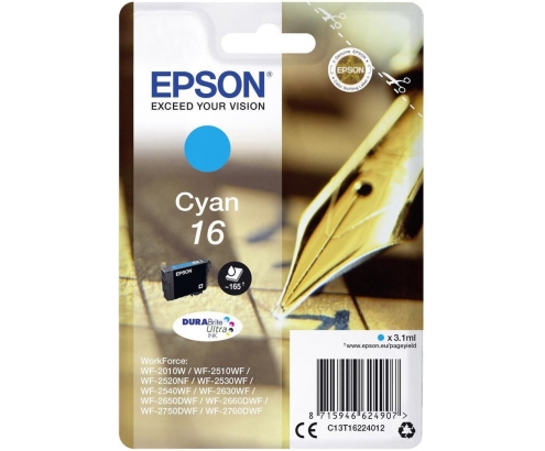 CARTUCHO EPSON 16 CIAN C13T16224012