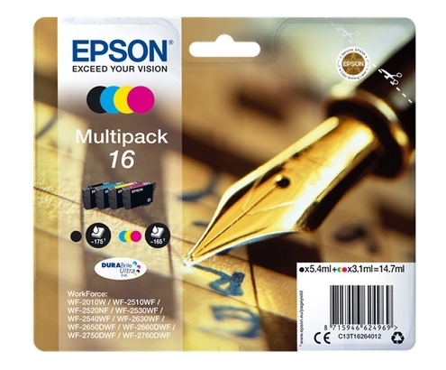 CARTUCHO EPSON 16 MULTIPACK 4COLORES C13T16264012